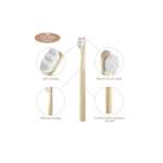 Bamboo Toothbrush White - Super Soft Nano Bristles - Round Handle